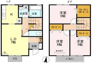 Leadみすず B棟【1階】の間取り