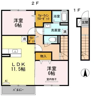 ルミエールK【2階】の間取り