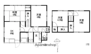 広島県福山市神辺町字十九軒屋【一戸建】の間取り