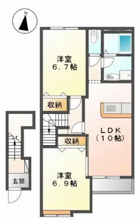 ビビエンダⅡ【2階】の間取り