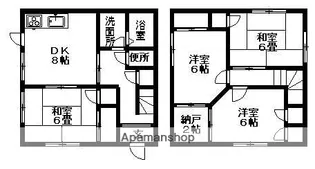 広島県福山市木之庄町2丁目【一戸建】の間取り