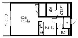 セイフティ・パレK【2階】の間取り