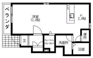 エクセレントKURA【104号室】の間取り
