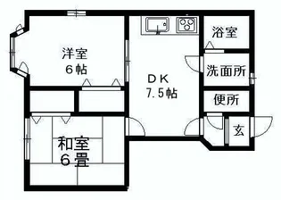 ファミール・ハイムA【1階】の間取り