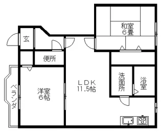 サンハイムC【1階】の間取り