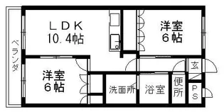 プランドール安樹【2階】の間取り