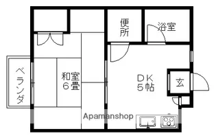 コーポラス栄光【202号室】の間取り