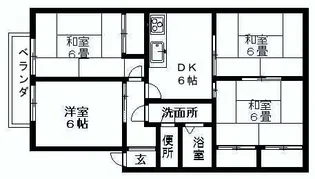 サンビレッジ春日【102号室号室】の間取り