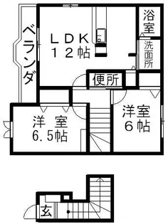 シャン.ド.フルールⅡA【2階】の間取り