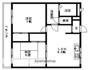 サン・オーレ新涯【2階】の間取り