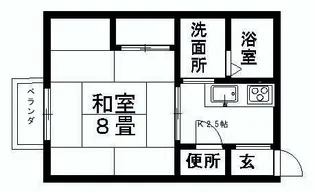 ハイマート北・南【201号室】の間取り