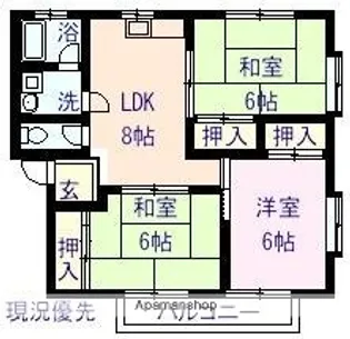 ファミーユ新涯【2階】の間取り