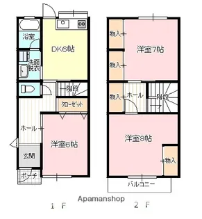 ベルヴィ桜ヶ丘【B-1号室】の間取り