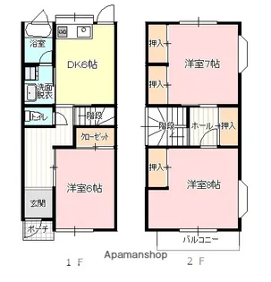ベルヴィ桜ヶ丘【B-3号室】の間取り