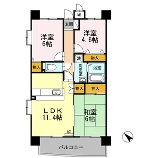 ロイヤルビュー新広【5階】の間取り