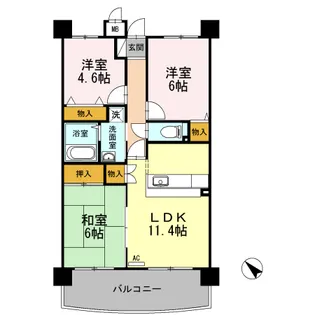 ロイヤルビュー新広【7階】の間取り