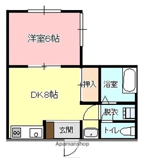 秀英ビル2【101号室】の間取り
