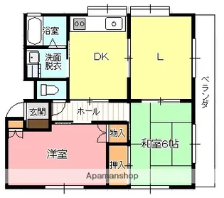 川岡アパート【2階】の間取り