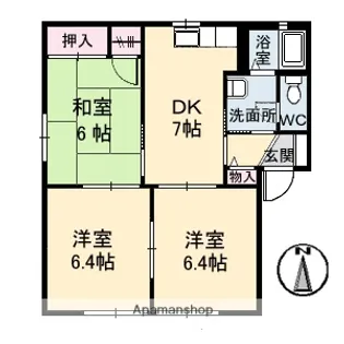 クレールT・S【1階】の間取り