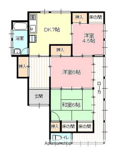 広島県呉市両城1丁目【一戸建】の間取り