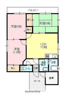 リャノス南本町【2階】の間取り