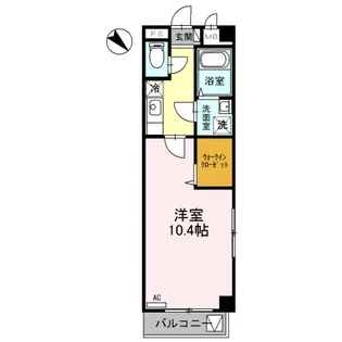 ヴァンヴェール広国際通り【2階】の間取り