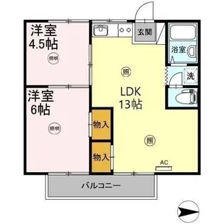 山田アパート【2階】の間取り