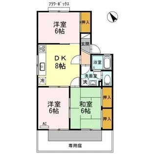 セジュール中井 A棟【1階】の間取り