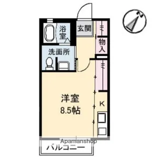 プランタンFUMI【101号室】の間取り