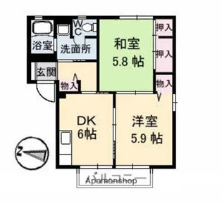 ミラベル瀬戸見【201号室】の間取り