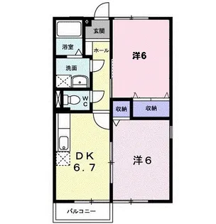 フラワーヒルズ A【1階】の間取り