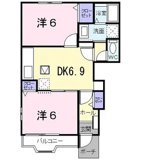 ファイン里川【1階】の間取り