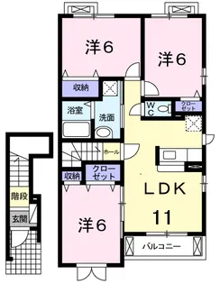 プラージュ【2階】の間取り