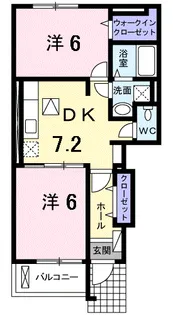プラージュ【1階】の間取り