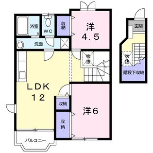 プリムローズ B【2階】の間取り