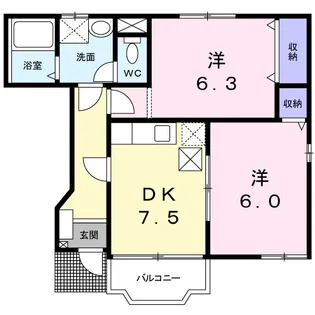 ミルクベッチ B【1階】の間取り