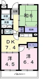 グラディオアキ【3階】の間取り