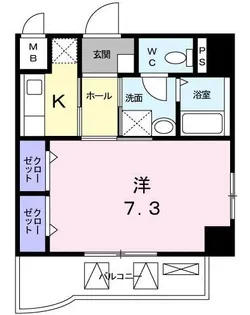 クラールアヴェニュー【1階】の間取り