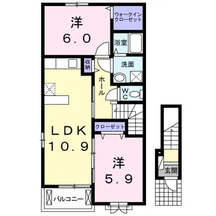 イーストⅠ【2階】の間取り
