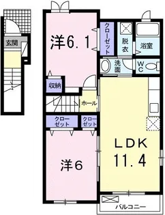 ブリーゼA【2階】の間取り