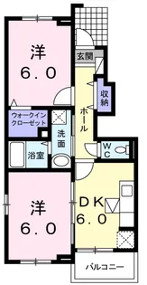 ニュードミール ヒロ【1階】の間取り