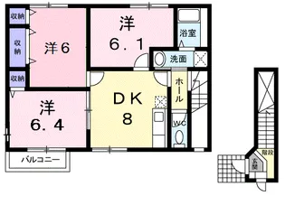 メゾン請石【2階】の間取り