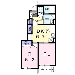 リバーサイドレジデンスC【1階】の間取り