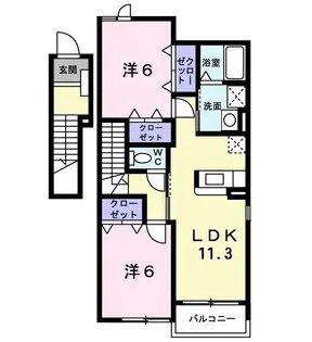 サニー・ヒルトップⅢ【2階】の間取り