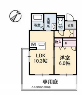シャーメゾン三条【1階】の間取り