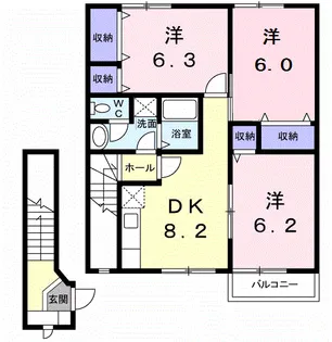 シャルムC【2階】の間取り
