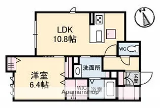 1LDKの間取り画像