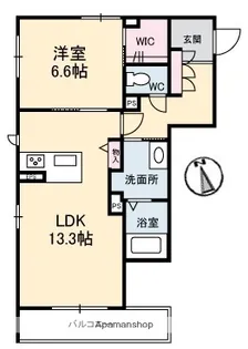 シャーメゾン広駅前Ⅱ【3階】の間取り