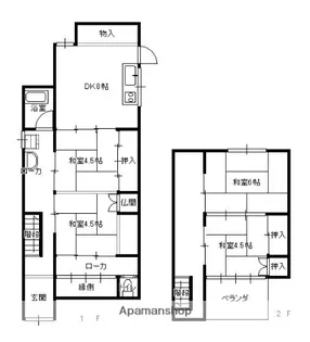 広島県呉市吉浦東本町1丁目【一戸建】の間取り