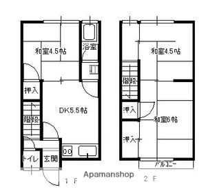 広島県呉市広文化町【アパート】の間取り